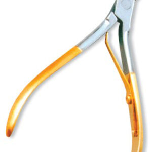 Cuticle Nipper, Single Spring. Half Gold.