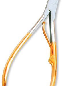 Cuticle Nipper, Single Spring. Half Gold.