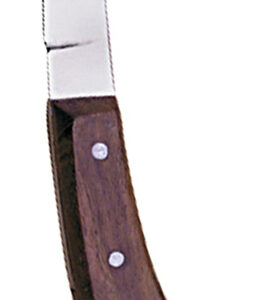 Left-Handed Hoof Knife With Wooden Handle