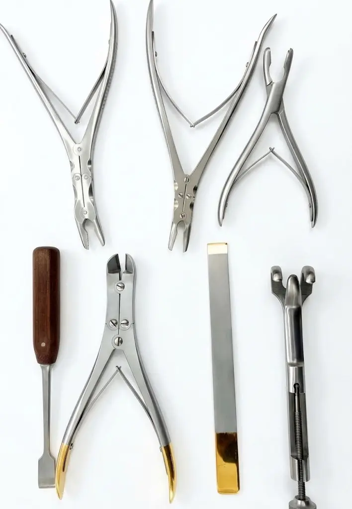 Orthopedic surgical instruments including wire-pin cutters, gouges, bone holding pliers and chisels by Fatima Instruments